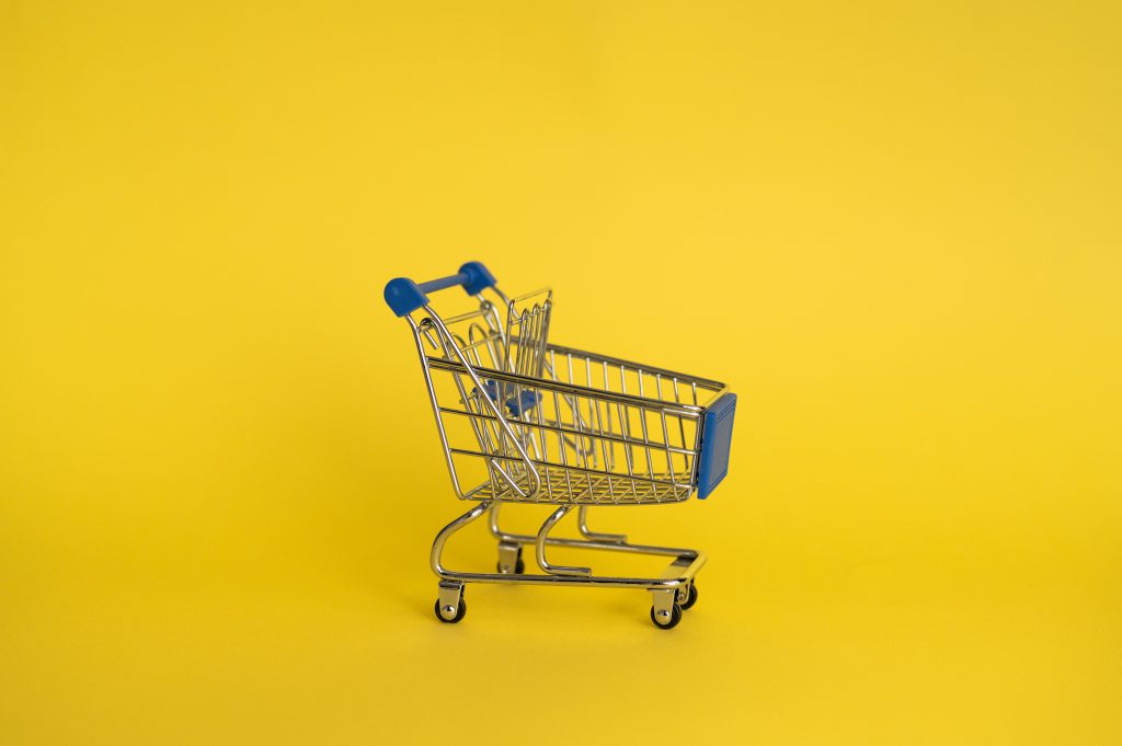 A shopping trolley to represent Shopify.