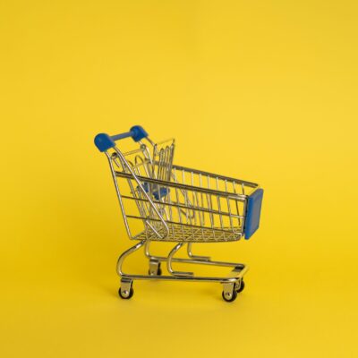 A shopping trolley to represent Shopify.