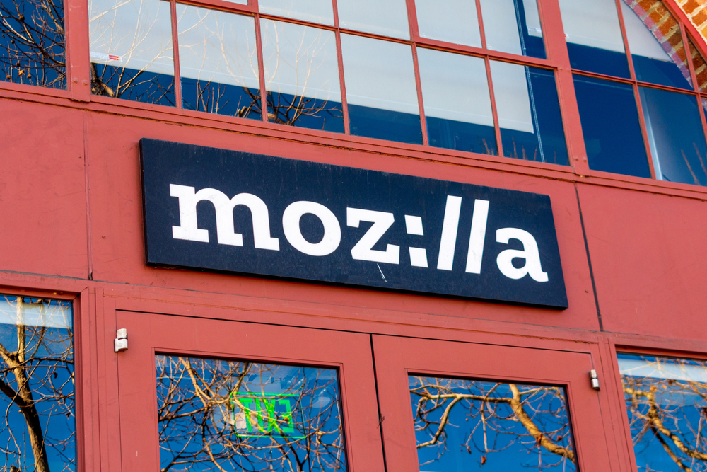 An image of the Mozilla Logo outside their headquarters in America.