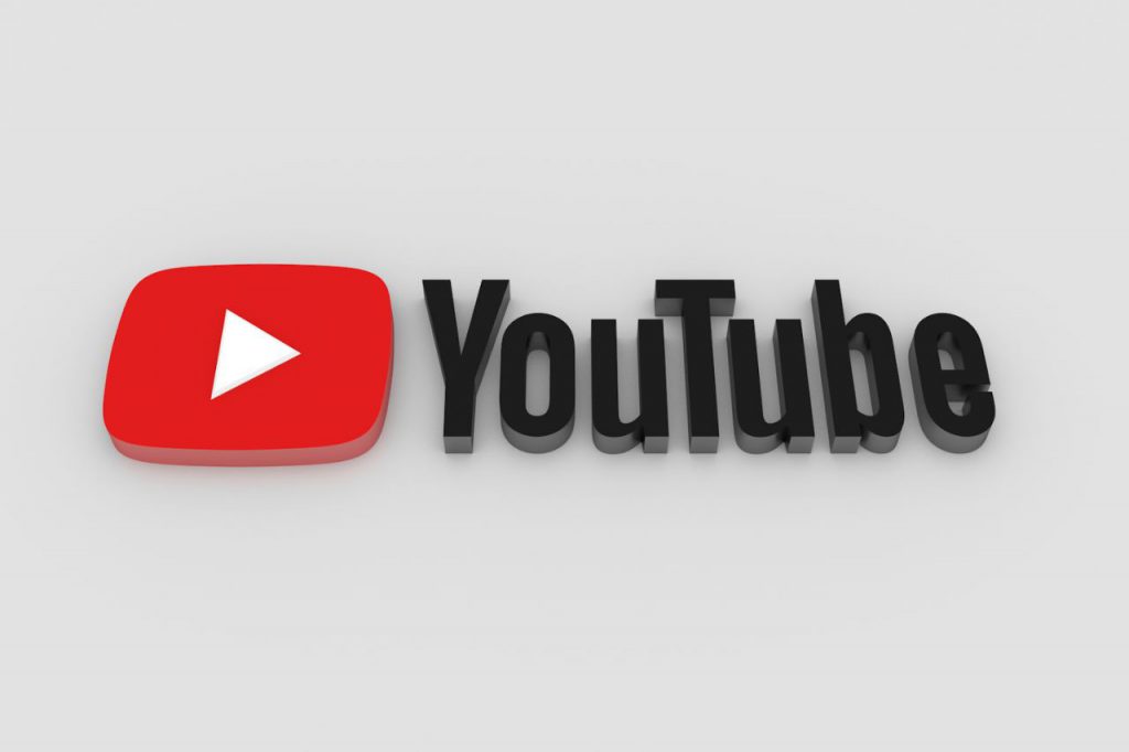 An image of text saying "YouTube" to the right hand side of the YouTube logo. 