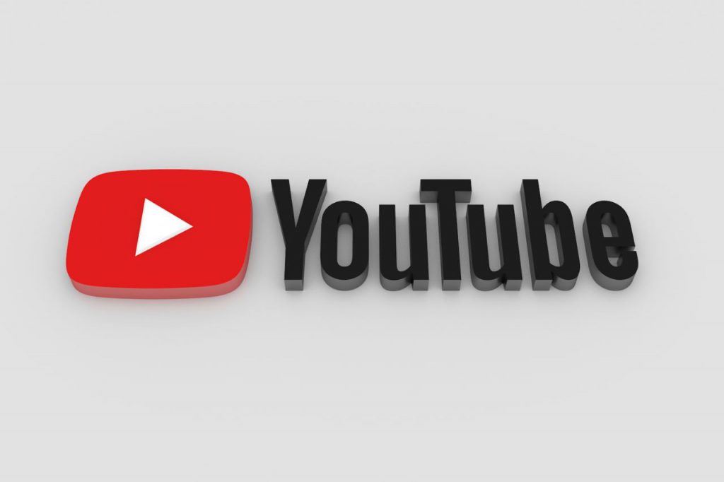 An image of text saying "YouTube" to the right hand side of the YouTube logo.