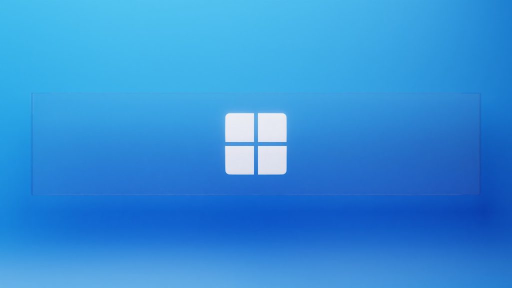 The microsoft logo in white on a blue background. 