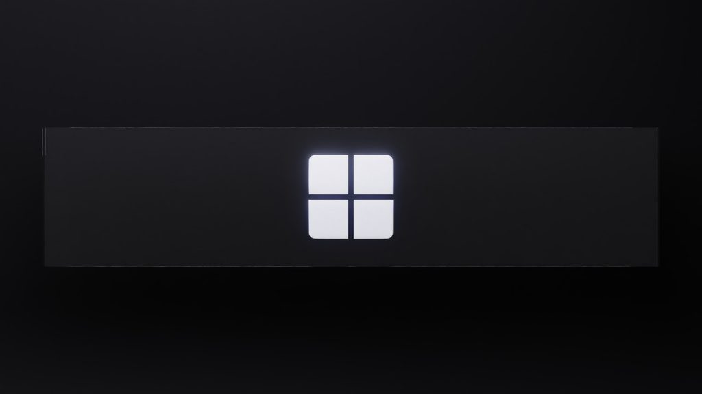 An image of the 4 sqaure Windows logo in white on a black background.