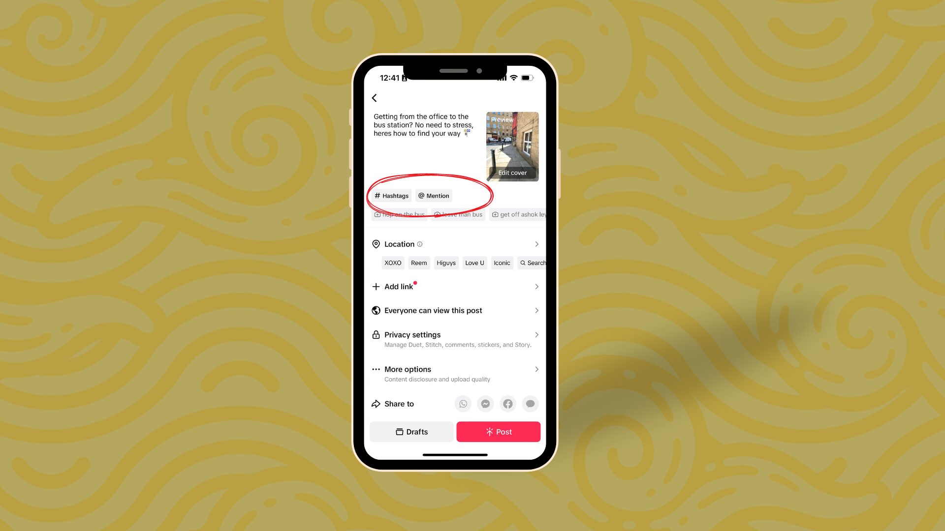 TikTok mention